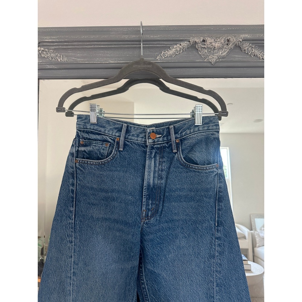 NWT Mother The Lemon Twist Sneak Jeans Wide Leg Denim Rolling In The Dough 30 - Picture 9 of 16